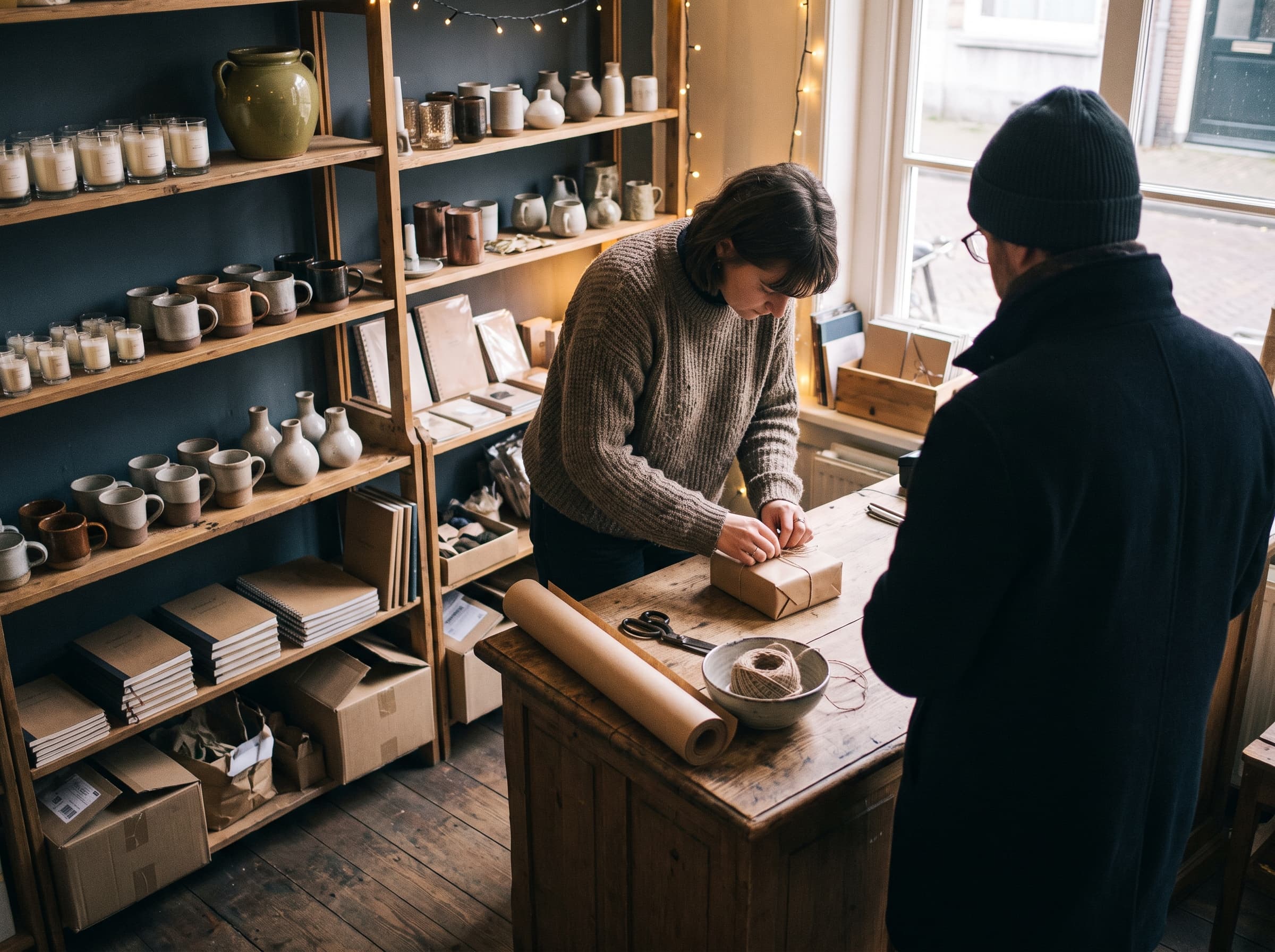 Cadeauwinkel: veel kleine artikelen en drukke decembers