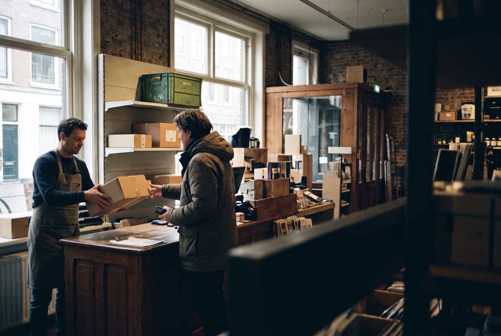 Delivery or collection in the shop