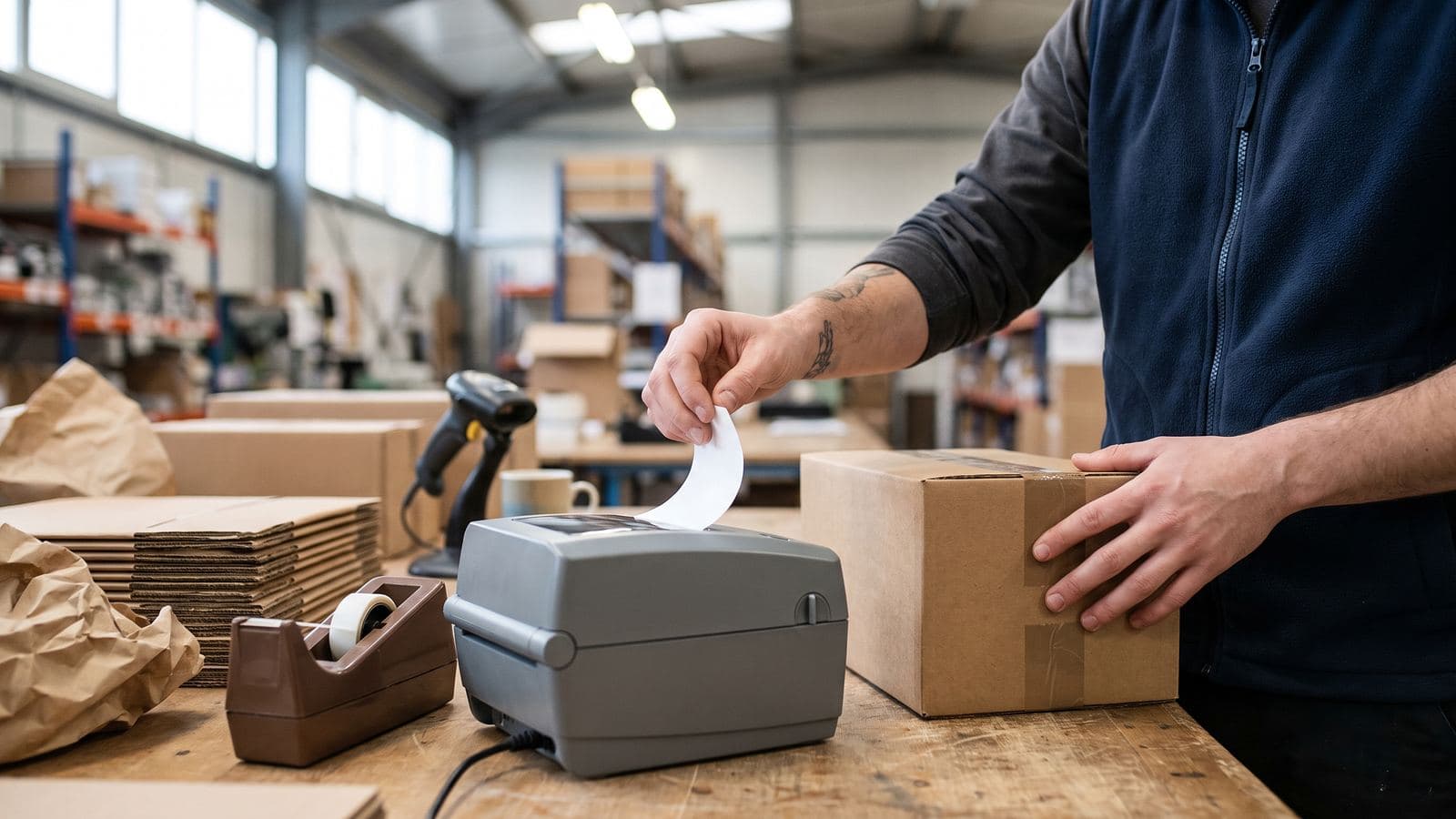 Verzendlabelprinter kiezen en verzendlabels printen