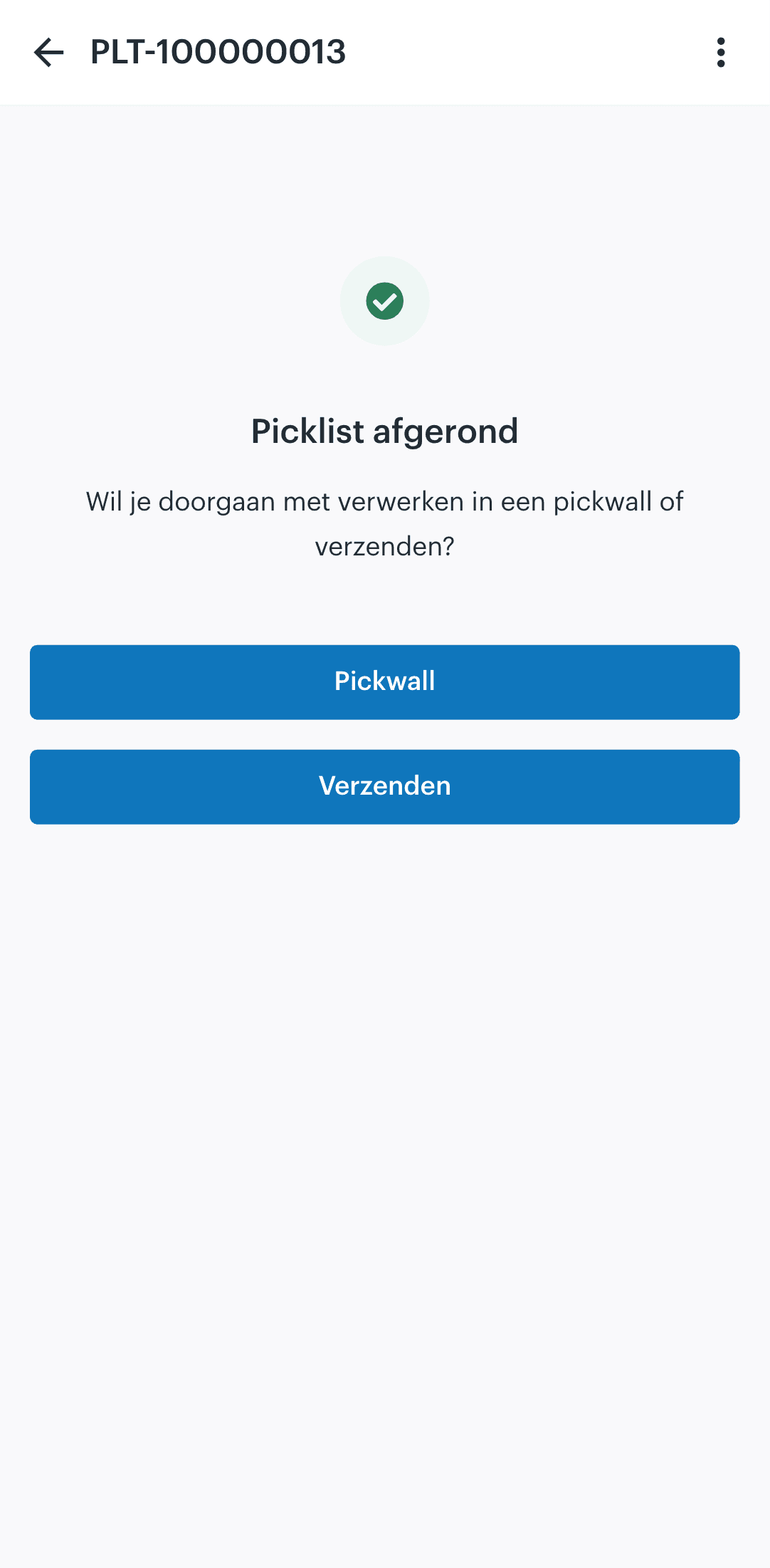 All features of the order picker app