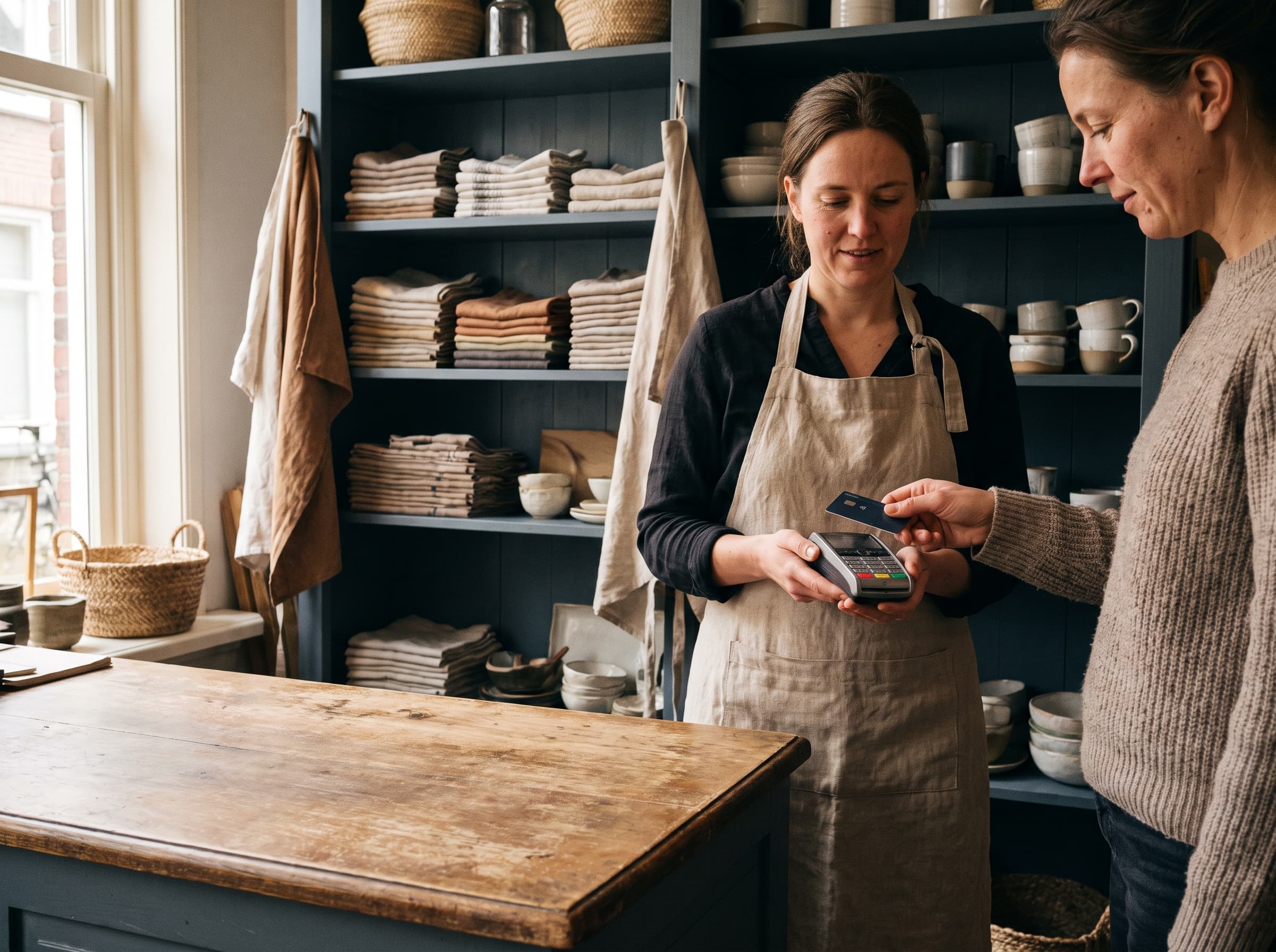 Pinnen op de terminal van Pay., Mollie of Adyen
