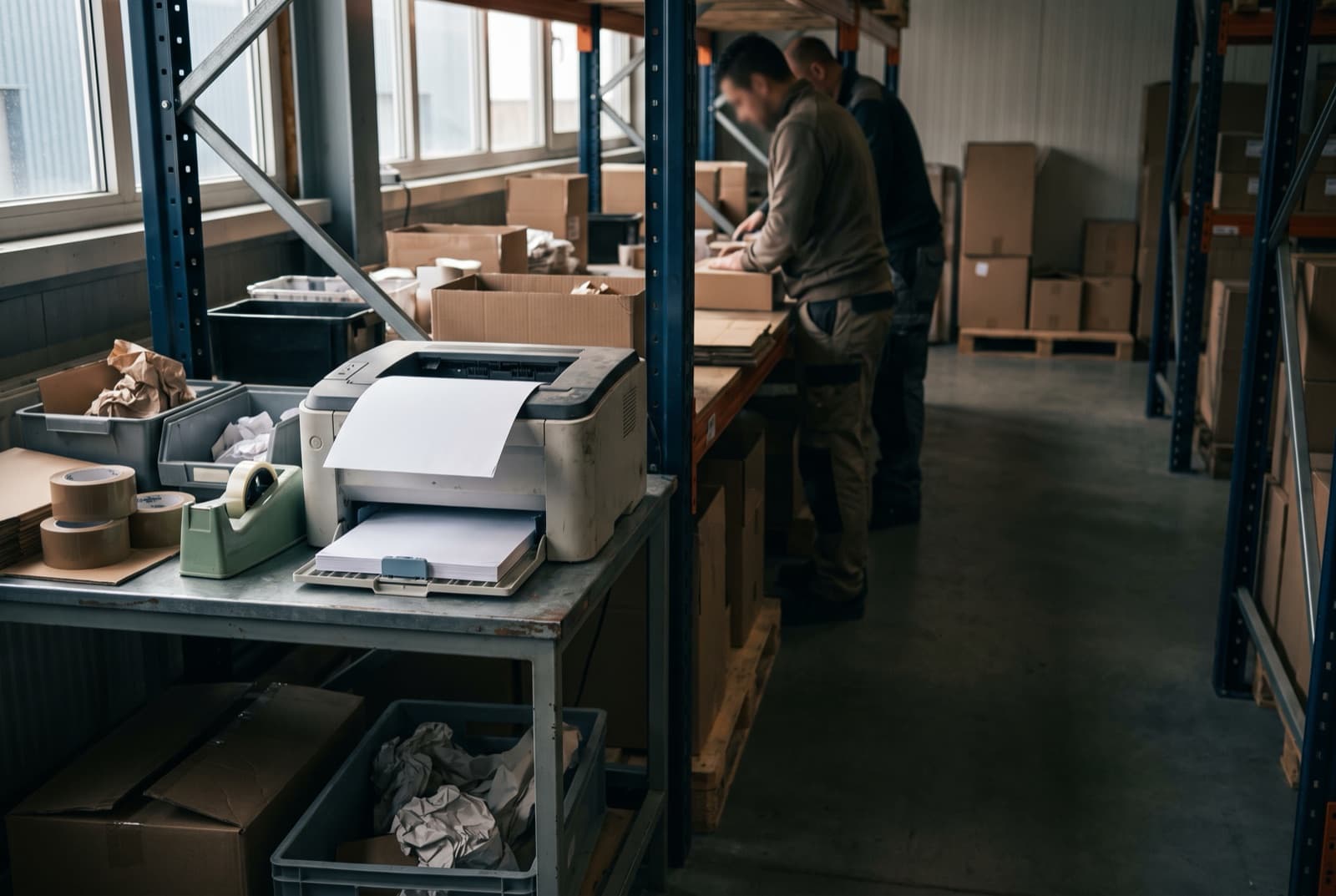Order in, packing slip rolls out