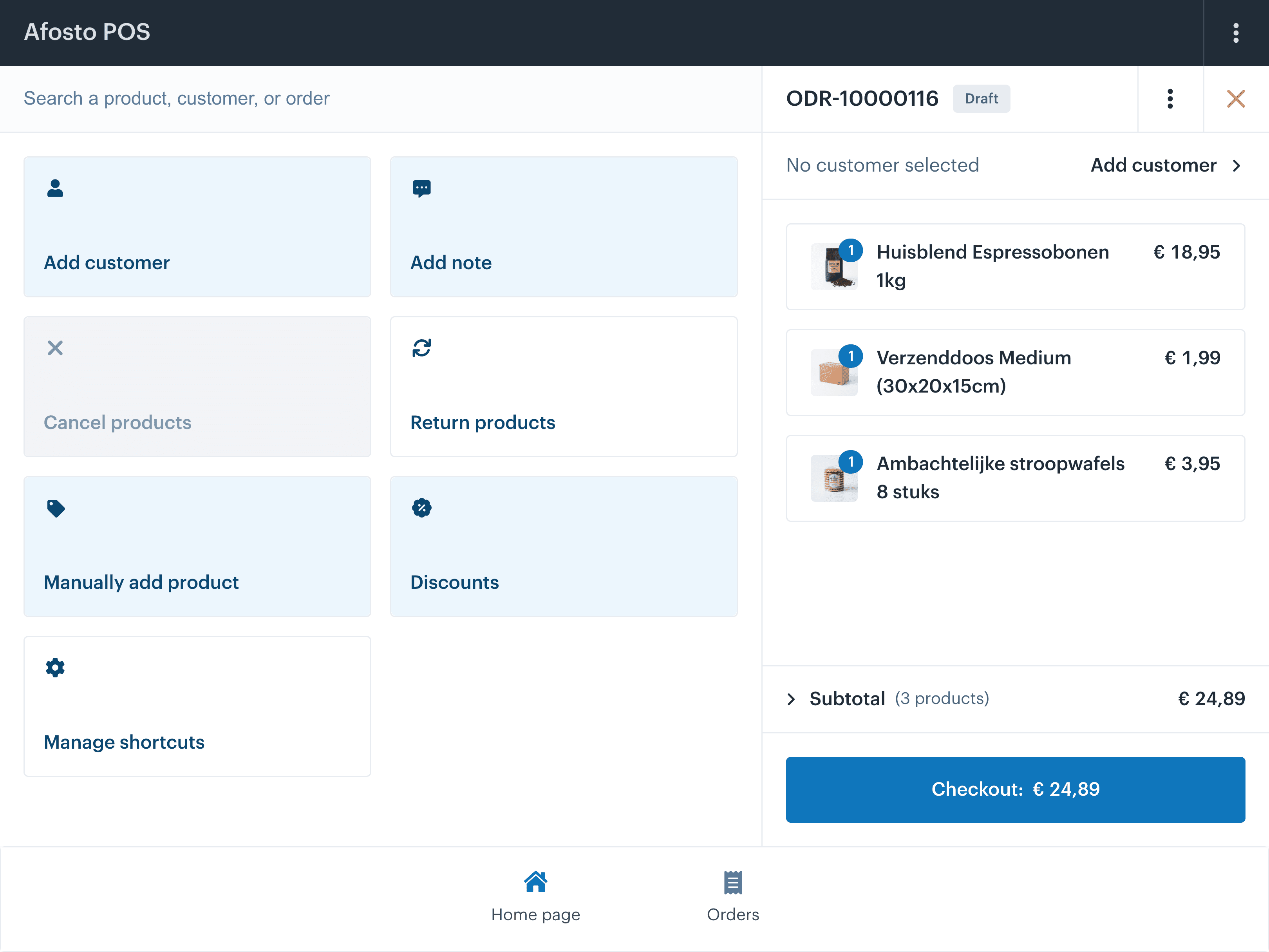 One checkout for store and webshop, synced in real time
