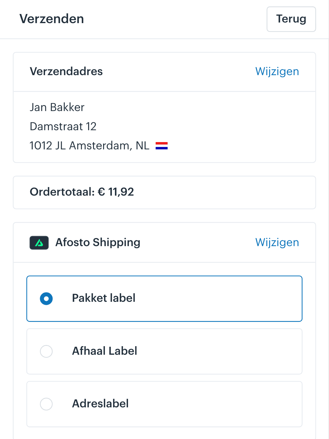 Het magazijn pickt en verstuurt de rest