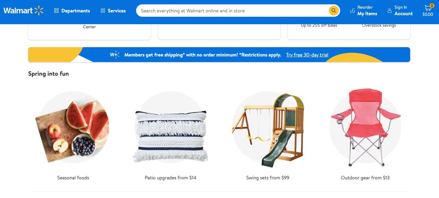 Walmart die gebruik maakt van Next.js