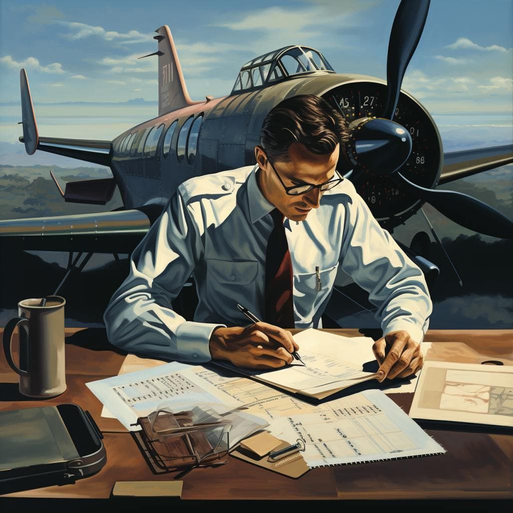 pilot making calculations before flight similar to making calculations for an e-commerce business